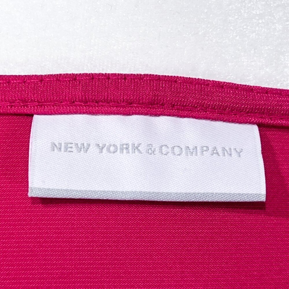 Women's New York & Company Dress | Sleeveless | Midi | Size Medium | Wrap | Pink - Picture 13 of 16